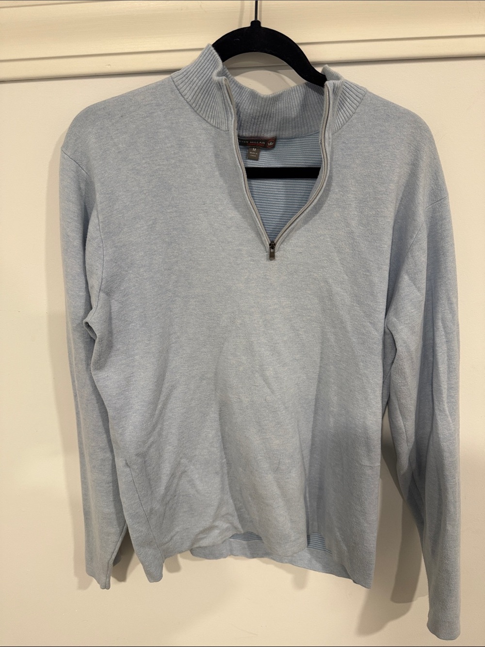 Peter Millar Light Blue Half-Zip Pullover Sweater